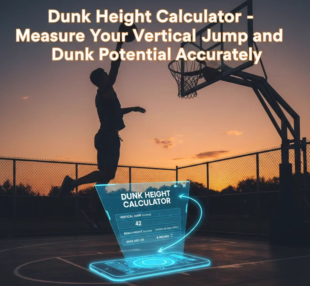 Dunk Height Calculator – Measure Your Vertical Jump and Dunk Potential Accurately